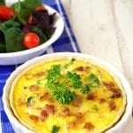 breakfast quiche with side salad