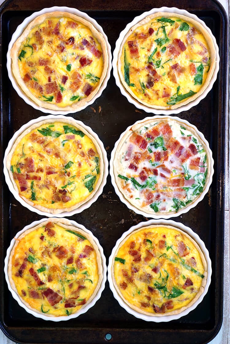 breakfast quiche bowls hot from the oven