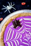 purple spiderweb cookie pizza 