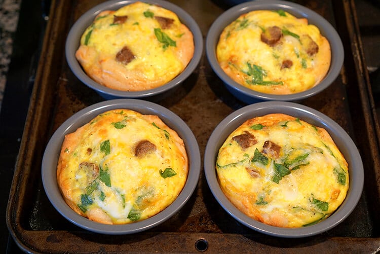 delicious golden brown breakfast pizzas hot from oven