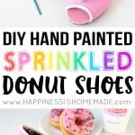 diy hand painted sprinkled donut shoes