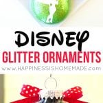 disney silhouette glitter ornaments