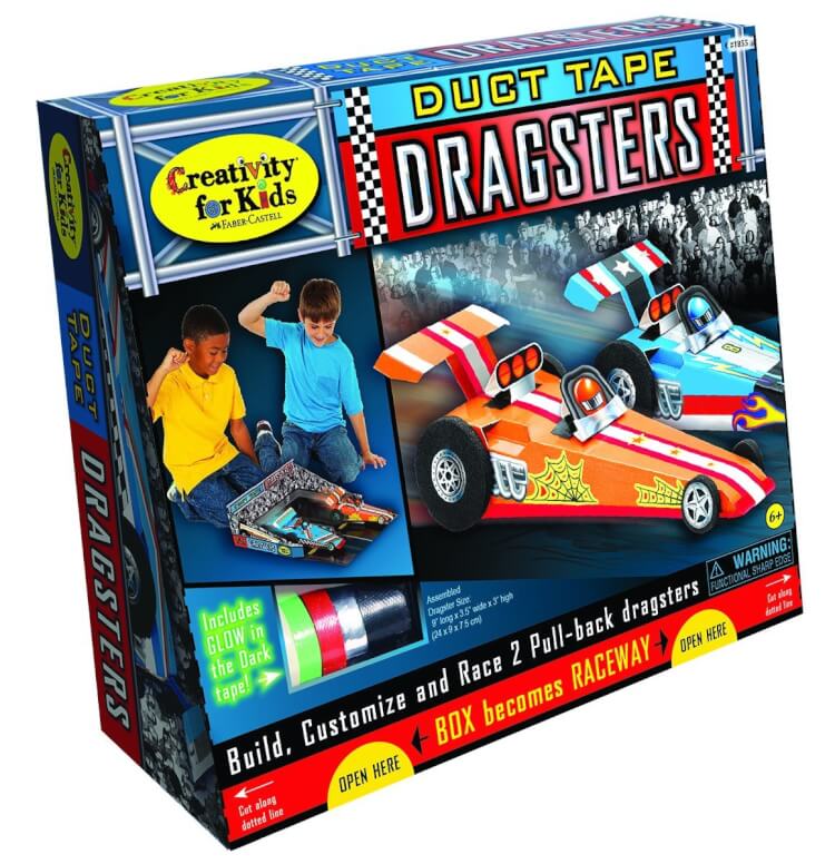 duct tape dragsters cool duct tape activity for kids