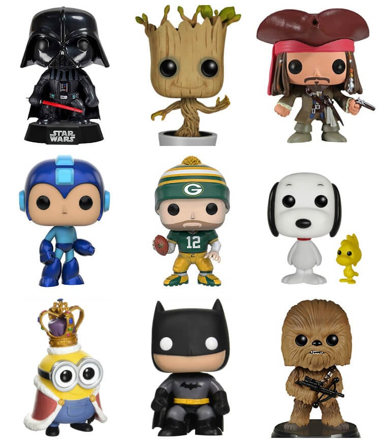 assorted funko pop collectible figures