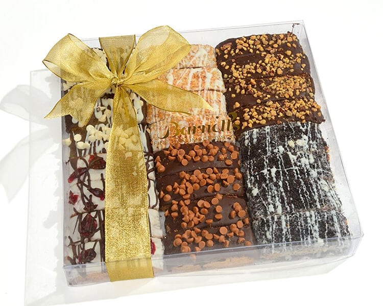 gourmet chocolate biscotti gift basket