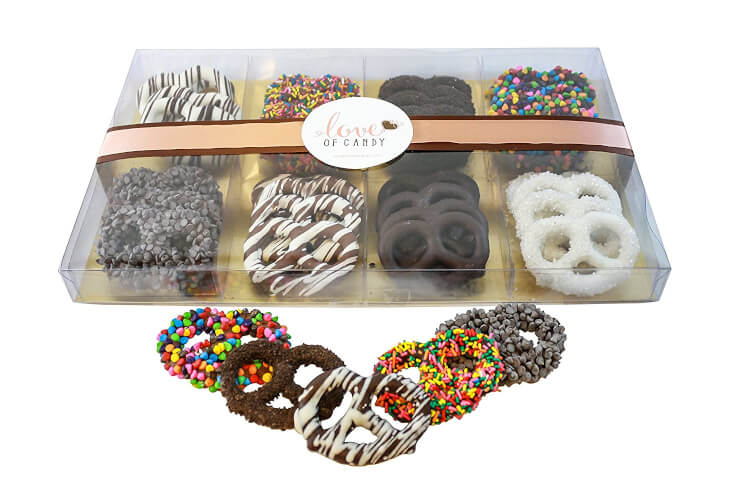love of candy gourmet chocolate covered pretzels 