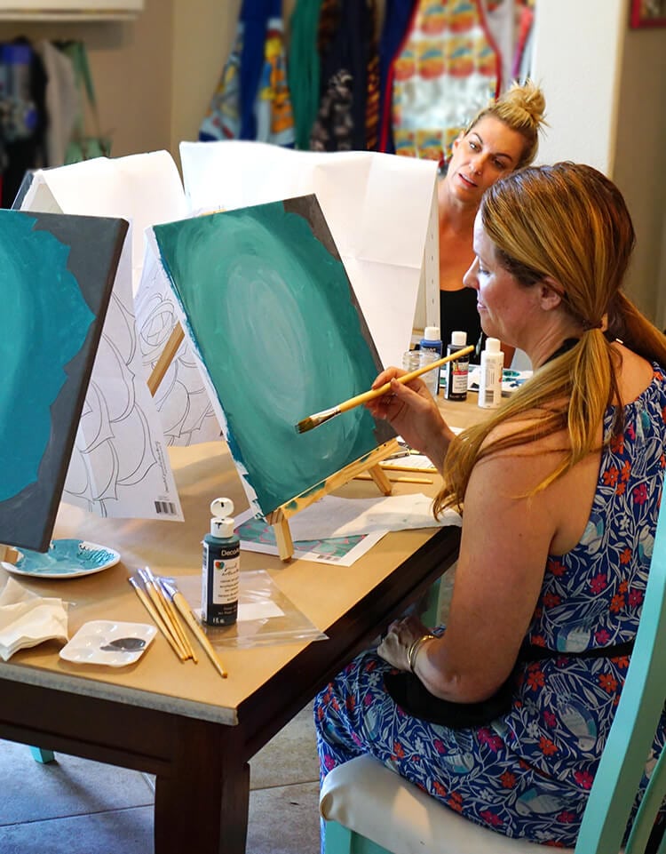 How to host your own Paint & Sip Party at home - Creatively