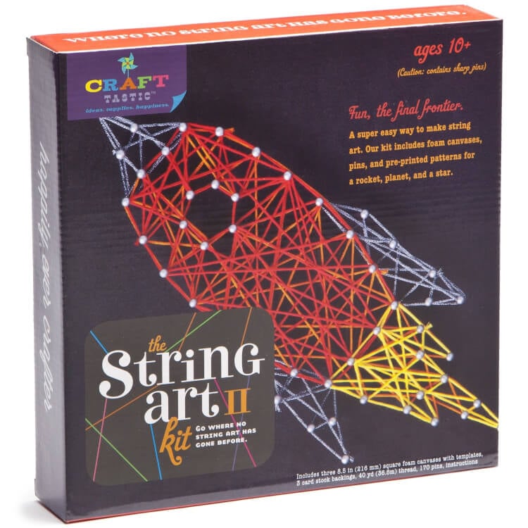 Triple String Art Kit, Make 3 String Art Projects, Craft Kit for Kids and  Girls