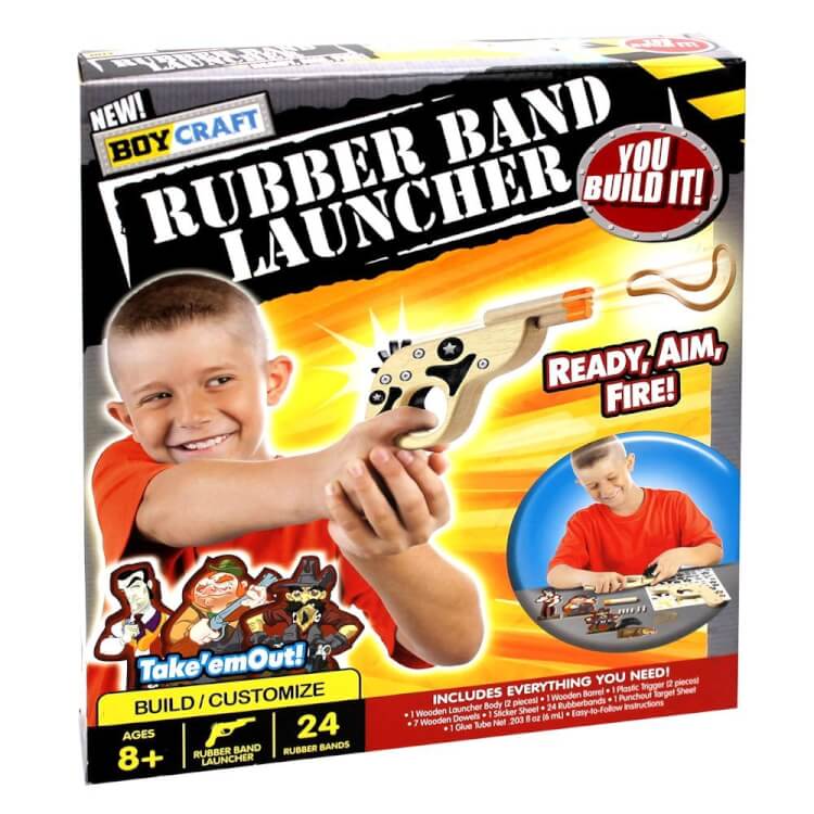 rubber band launcher boy craft kit