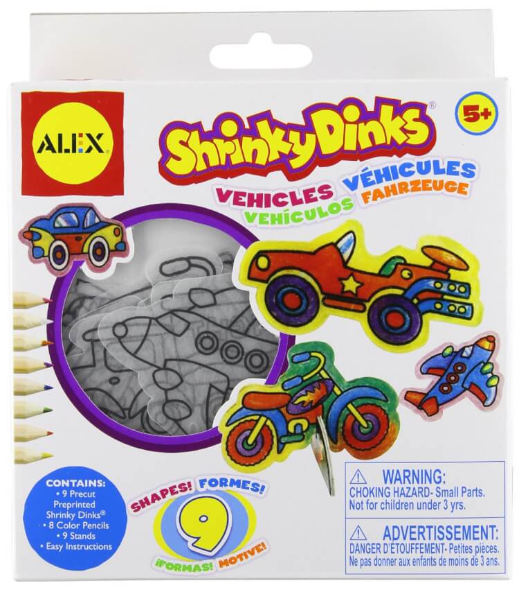 shrinky dink mini vehicles in packaging