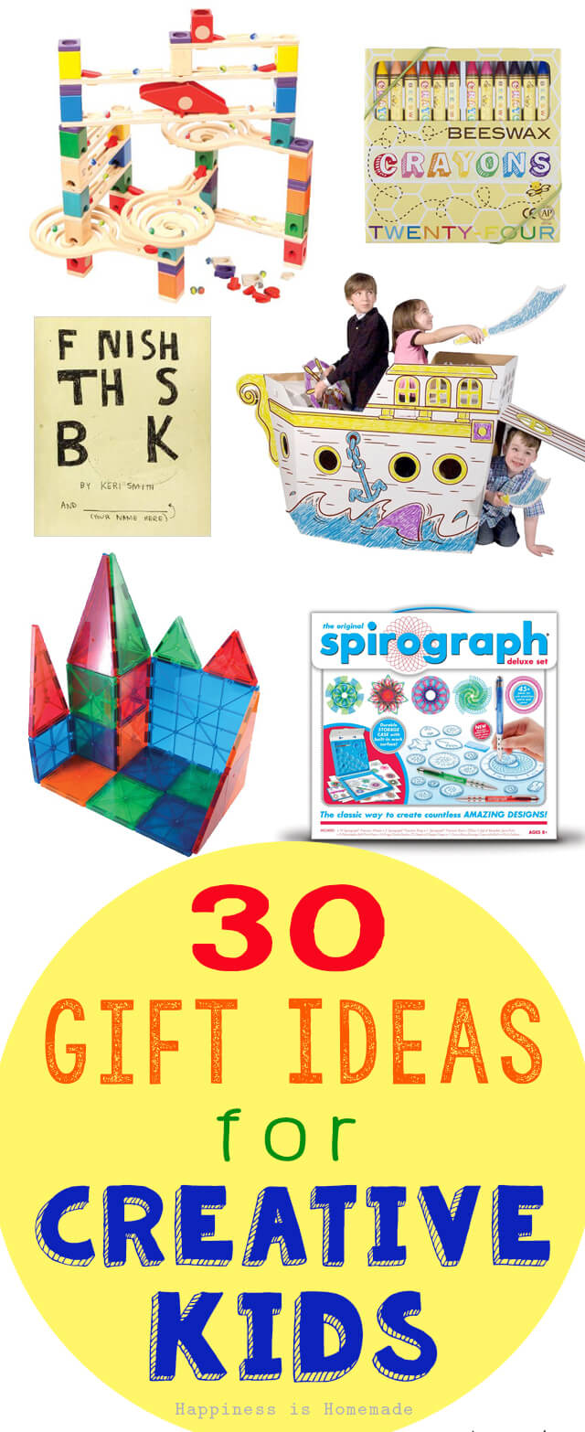 30 gift ideas for creative kids