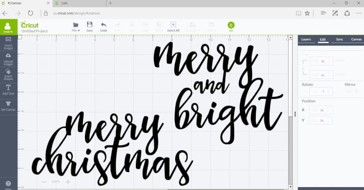 merry and bright svg file in cricut design space 