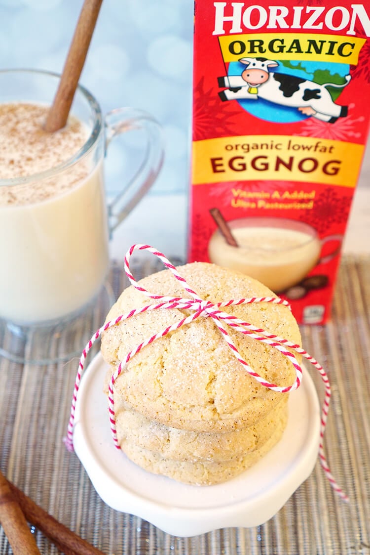 Eggnog Snickerdoodle Cookies