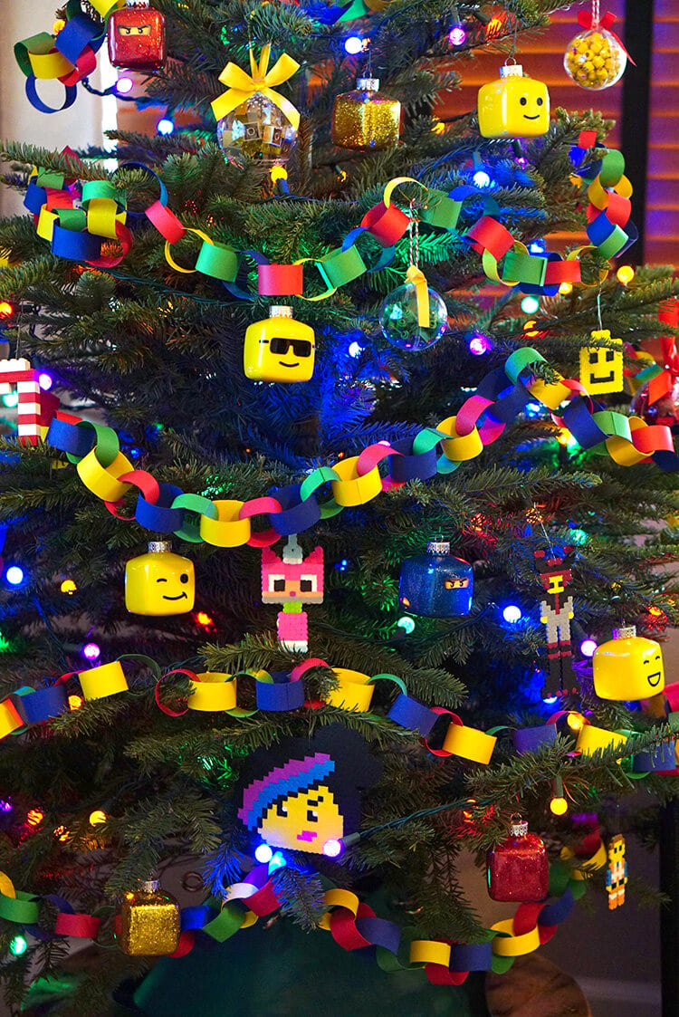 Kids' LEGO Themed Christmas Tree - Happiness is Homemade