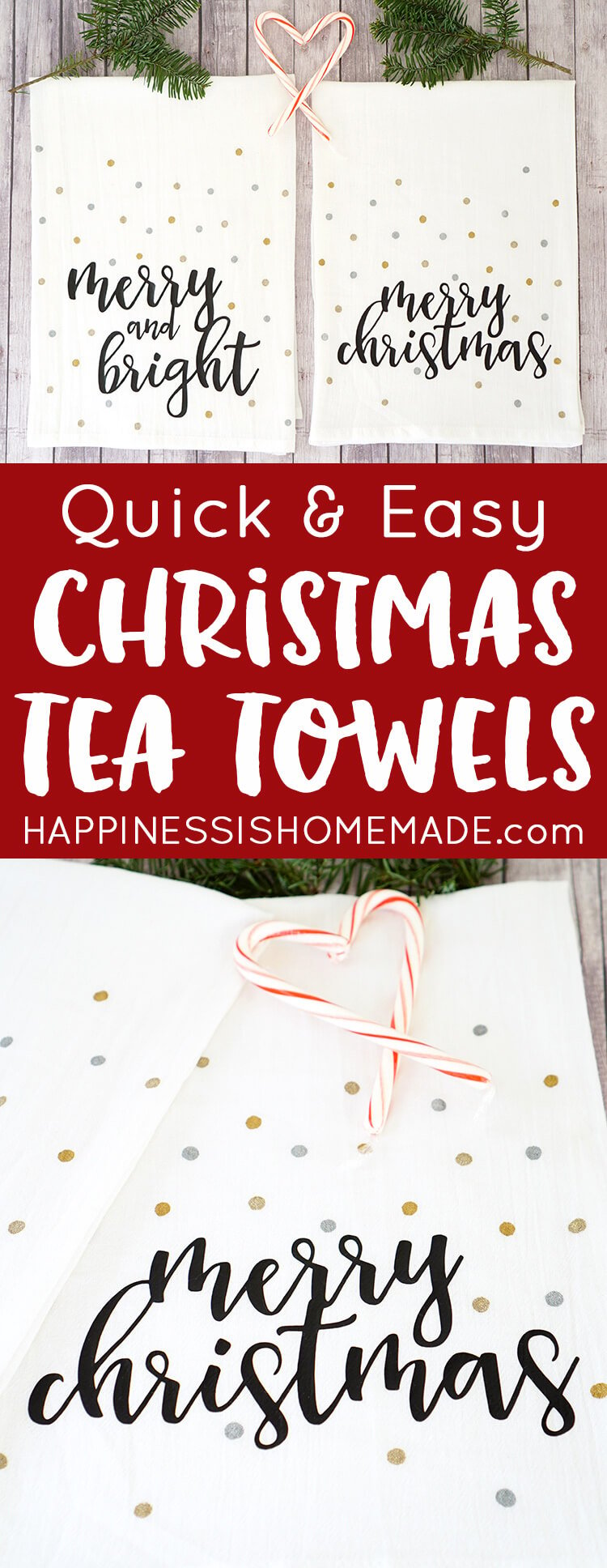 quick and easy christmas tea towels