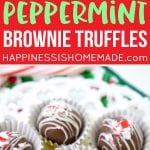quick and easy peppermint brownie truffles