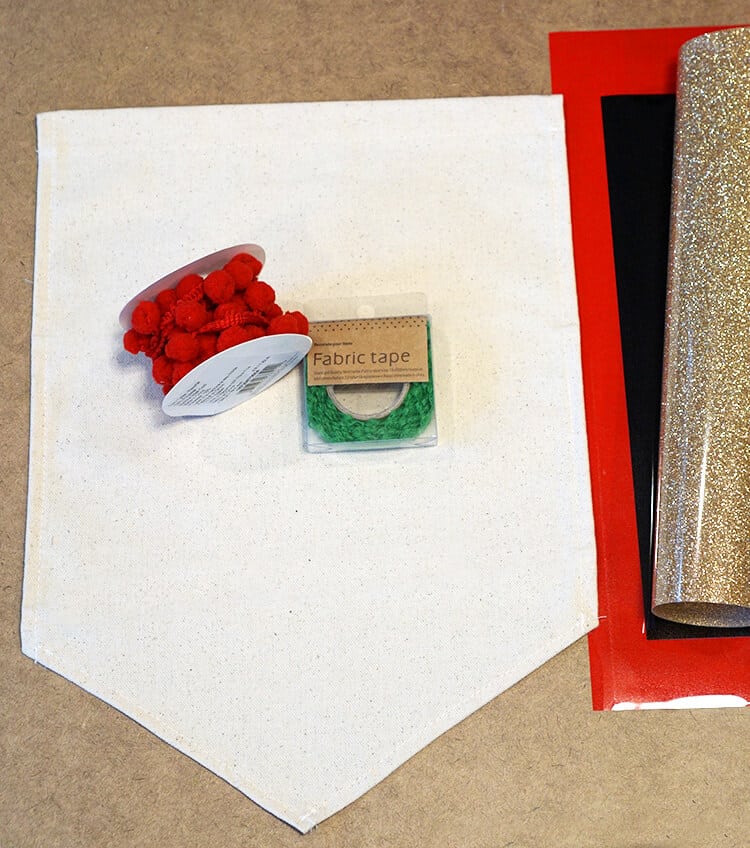 supplies for making a christmas banner