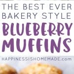 the best every bakery style blueberry muffins