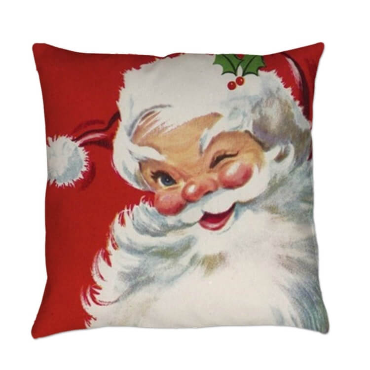 vintage santa pillow for christmas decoration