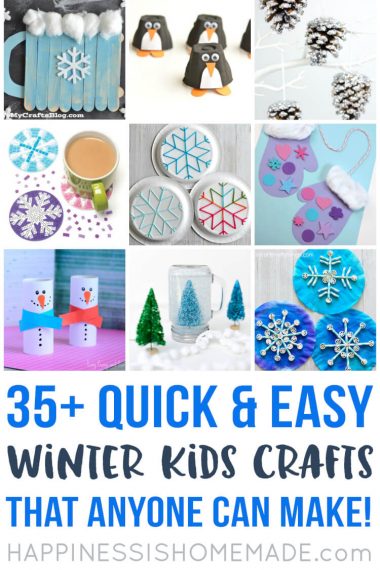 35+ quick and easy winter kids crafts