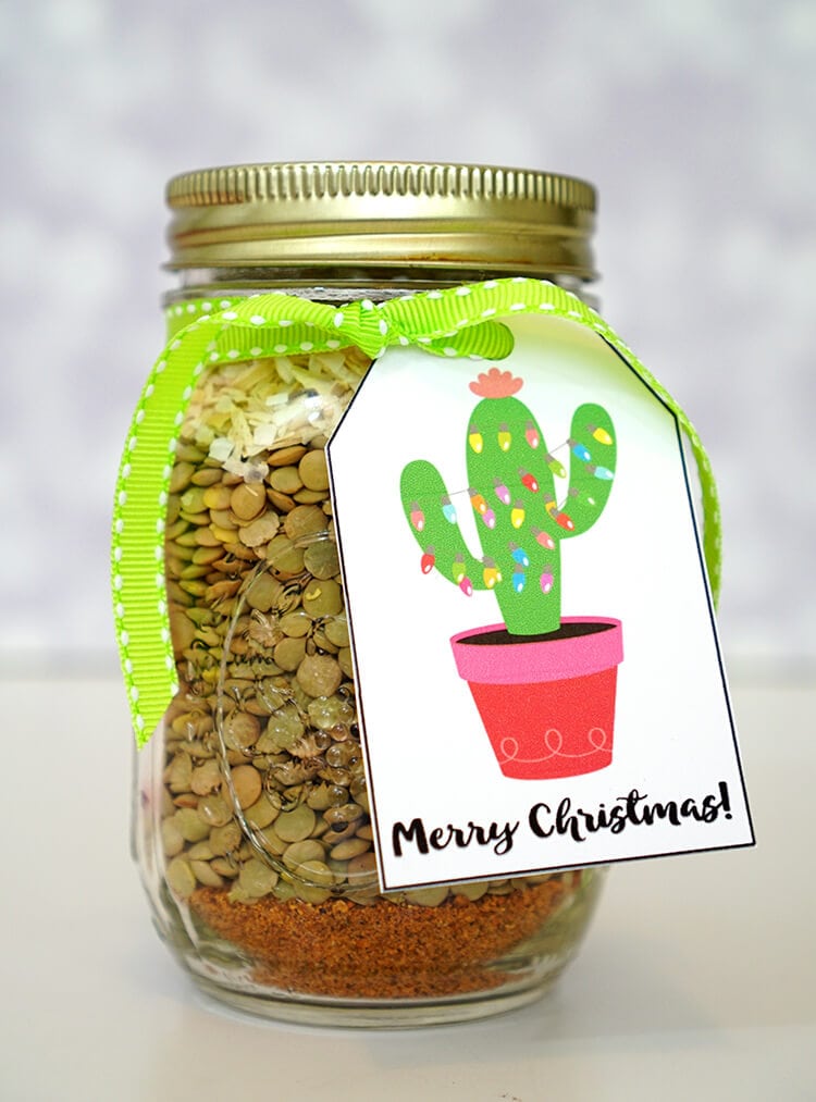 Printable Christmas Cactus Gift Tags