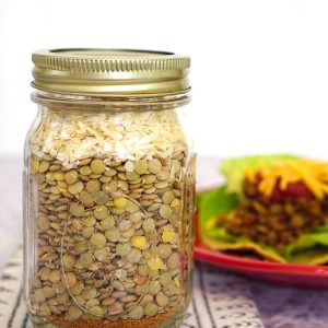lentil tacos in a jar gift idea