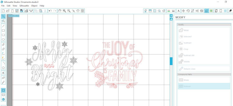 the joy of christmas family svg file in cricut design space