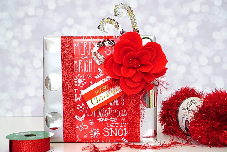 pretty red and white wrapped gifts