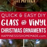 quick and easy diy glass and vinyl christmas ornaments