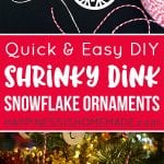 quick and easy diy shrinky dink snowflake ornaments