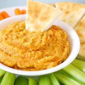 red lentil pepper hummus