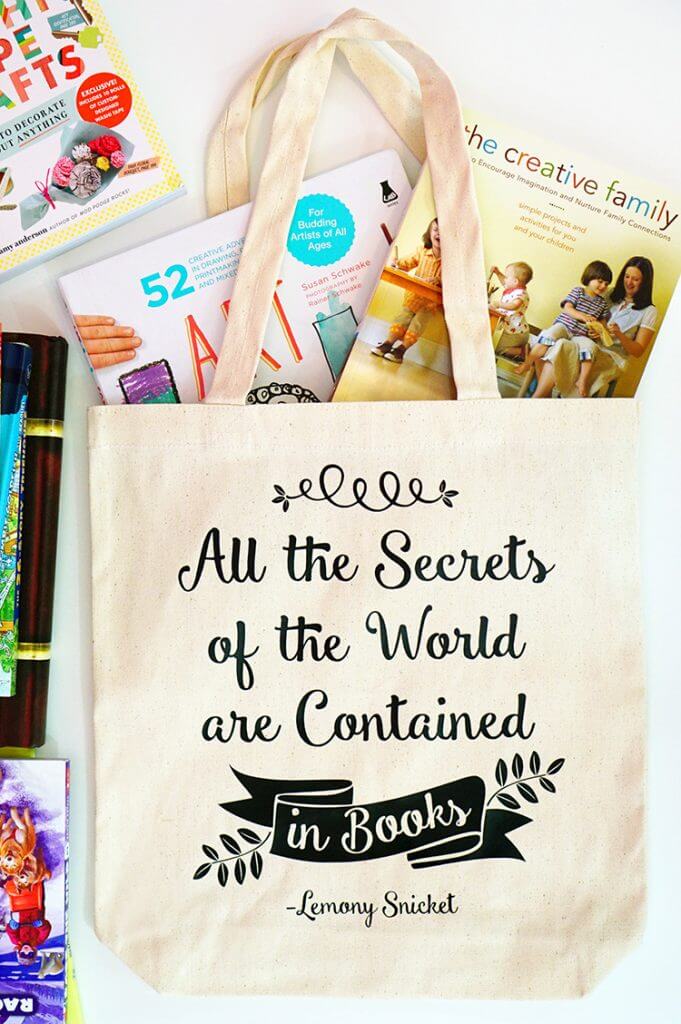 all the secrets of the world are contained in books book bag