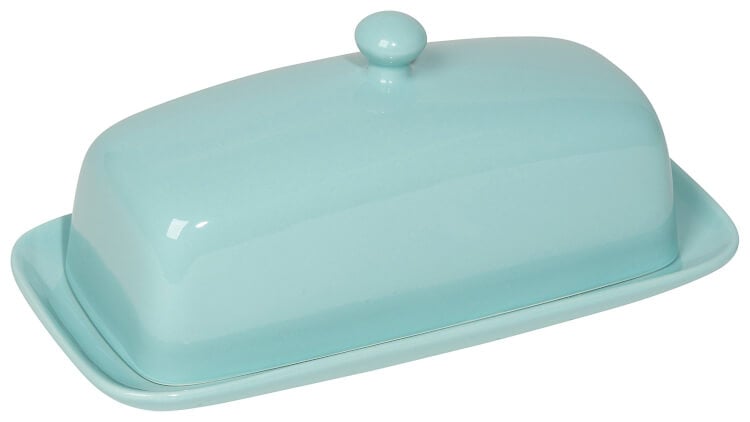 blue retro butter dish for home