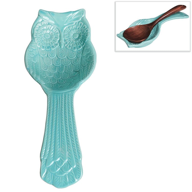 ceramic owl spoon rest