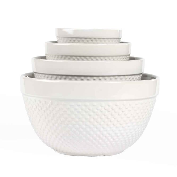 hobnail mixing bowl set