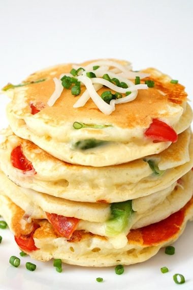 Pizza Pancakes quick and easy dinner idea