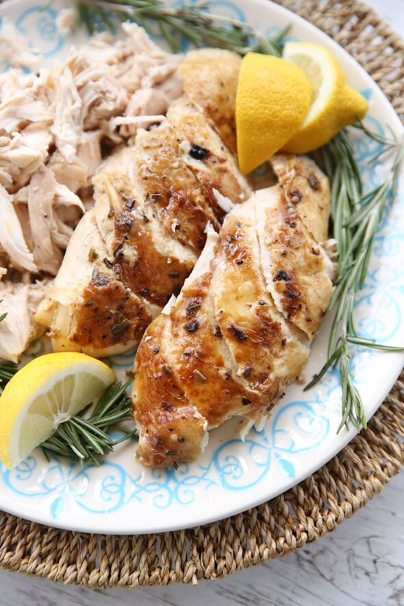 Roasted Pressure Cooked Whole Chicken in Instant Pot