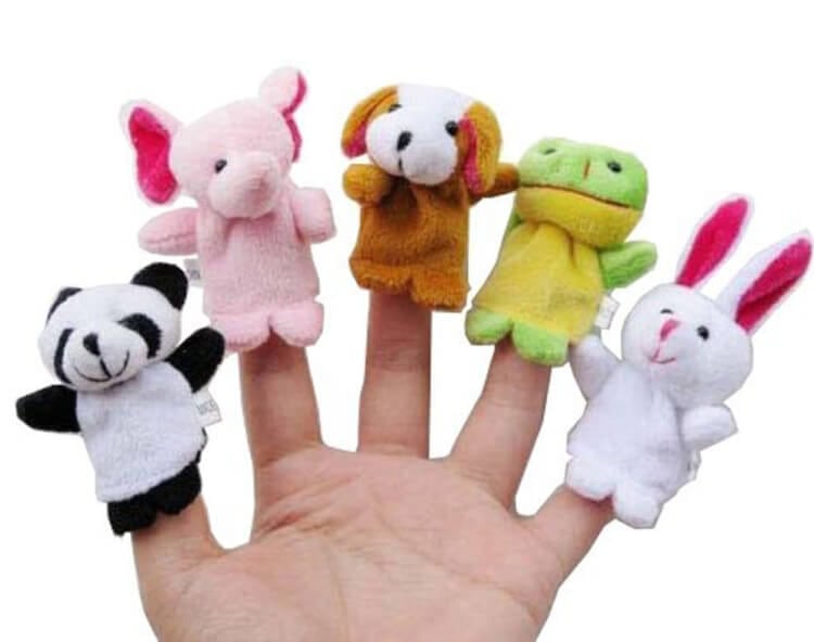 Animal Finger Puppets on hand