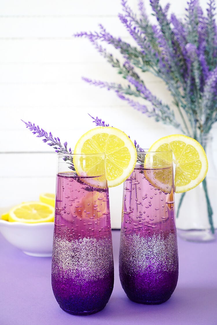 Lavender Lemonade Prosecco Cocktails