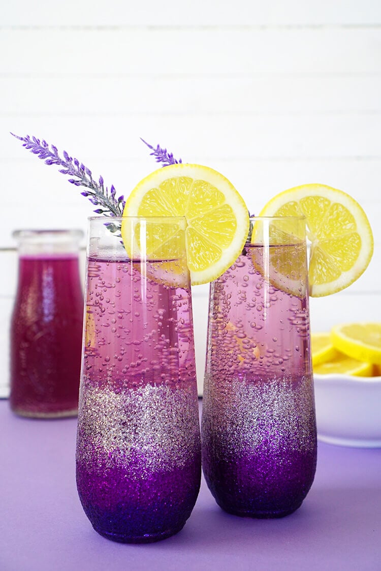 Lavender Lemonade Prosecco Cocktails for parties