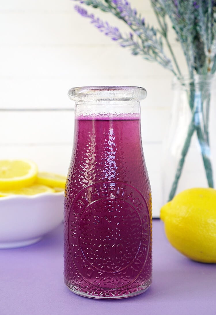 lavender mixture in large glass