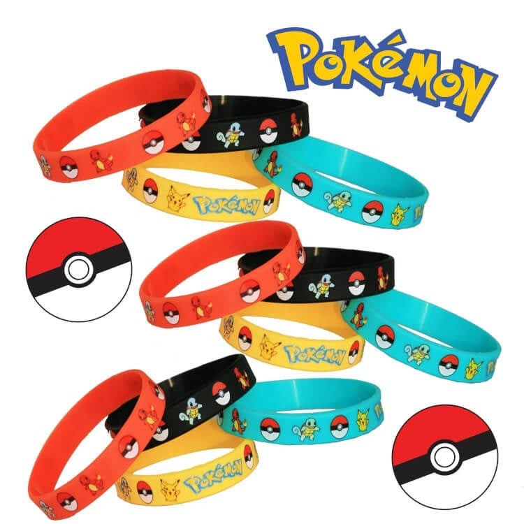 Pokemon Bracelets and pokemon logo with pokeballs