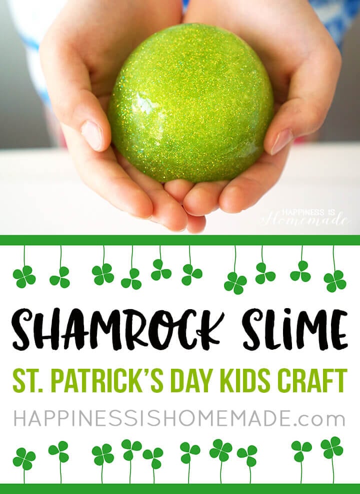 shamrock slime st patricks day kids craft