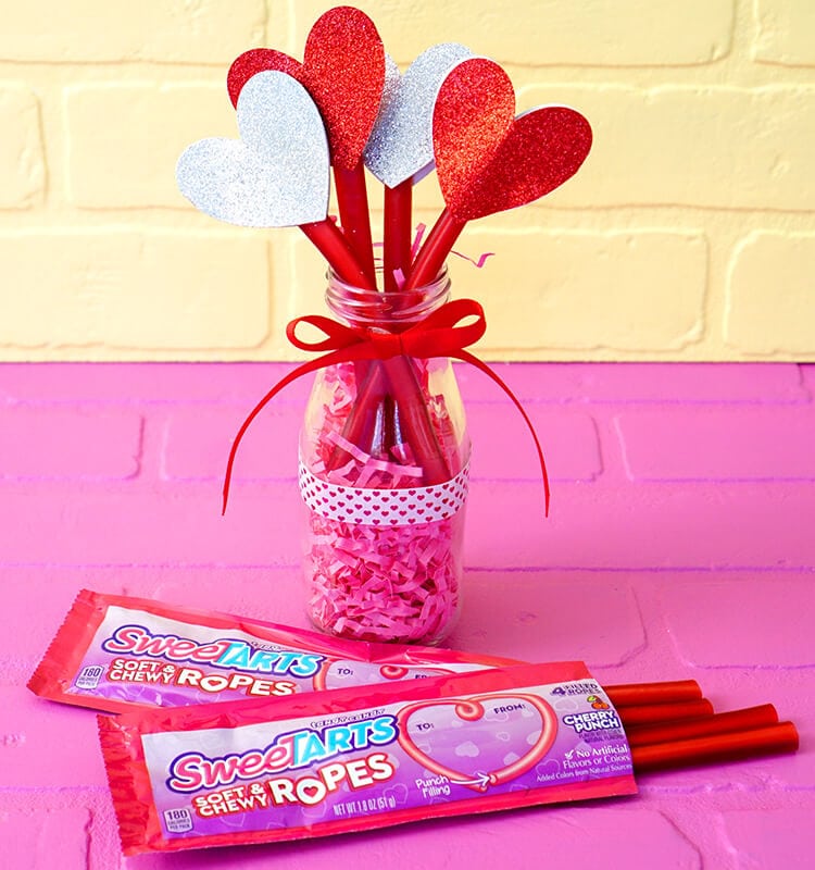 SweeTART Ropes Valentine Heart Bouquet Gift Idea