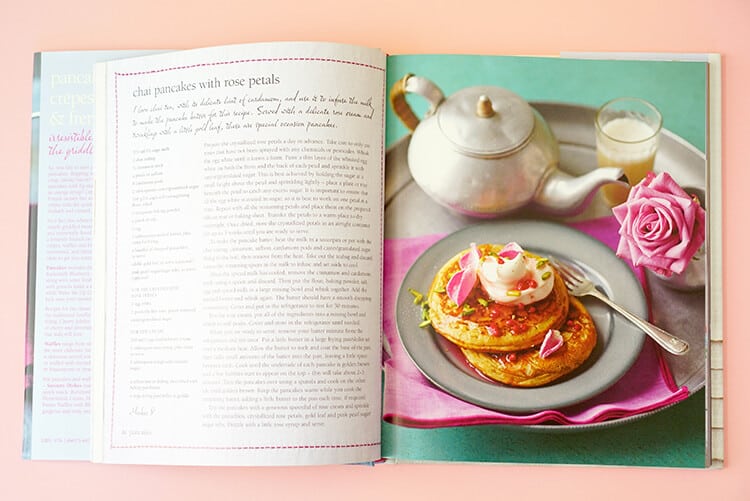 breakfast cookbook with page opened