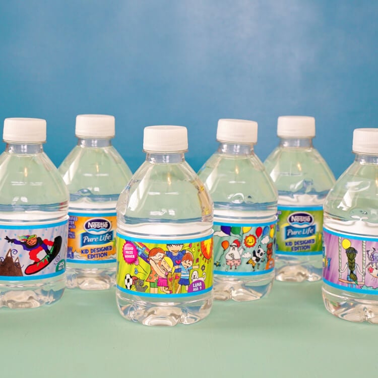 water bottles from nestle pure life