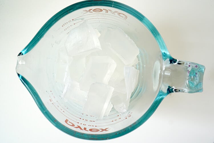 clear glycerin in measuring cup