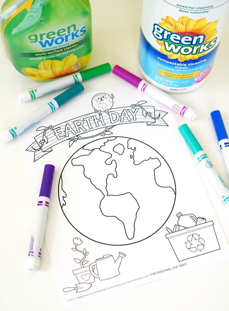 Earth Day Coloring Page