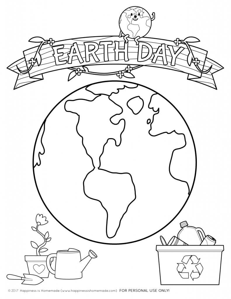 Earth Day Kids Crafts + Coloring Pages - Happiness is Homemade