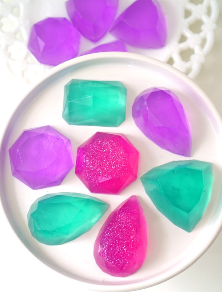 beautiful diy gemstone soaps